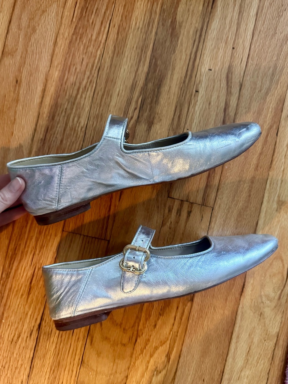 Sam Edelman silver leather Mary Jane’s - Picture 5 of 11